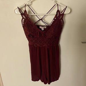 Maroon Romper